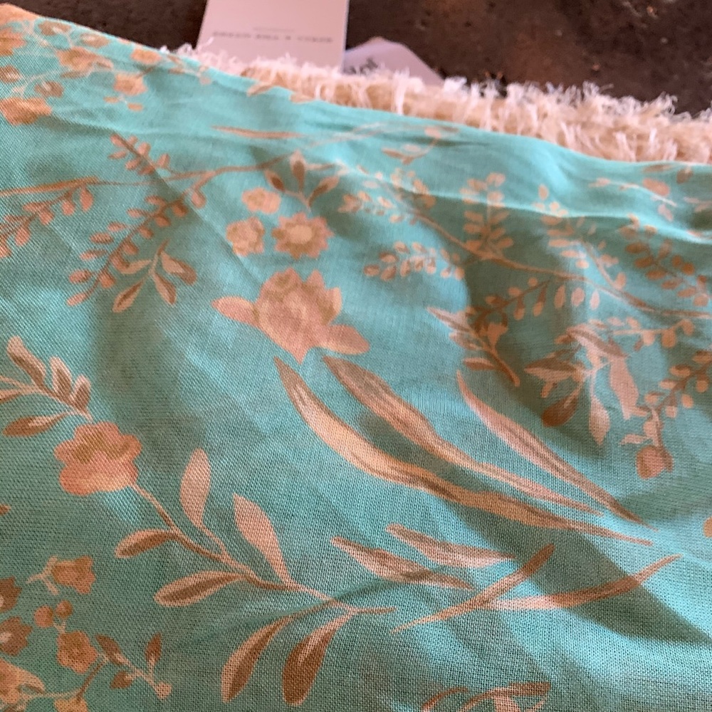Maisie Travel Scarf Vintage Turquoise Scarf - Picture 4 of 6